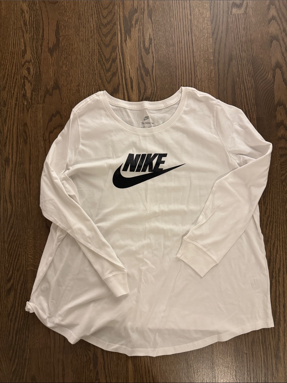 Nike White & Black Long Sleeve Logo Shirt 2x NWOT